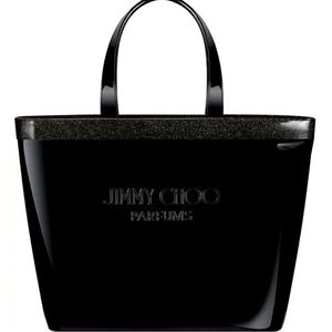 Jimmy Choo Black Patent Perfume Tote Bag